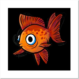 goldfish cute Posters and Art